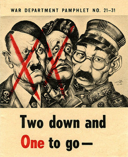 us-amerikanisches Propagandaposter vor dem Sieg über Japan im 2. Weltkrieg
