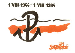 Kotwica in Material der Solidarnosc