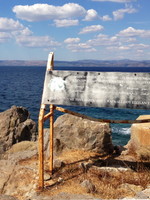 memorial for drowned immigrants, Lesbos, Greece.