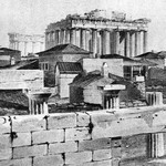 historische Zeichnung der Akropolis