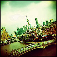 Silhouette von Shanghai