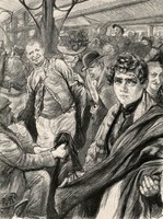 Rag Fair: The Old Clothes Market in Houndsditch on Sunday Morning". Drawn from life by Paul Renouard