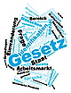 Wortwolke in den Umrissen Deutschlands