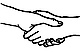 Zeichnung eines Handschlags